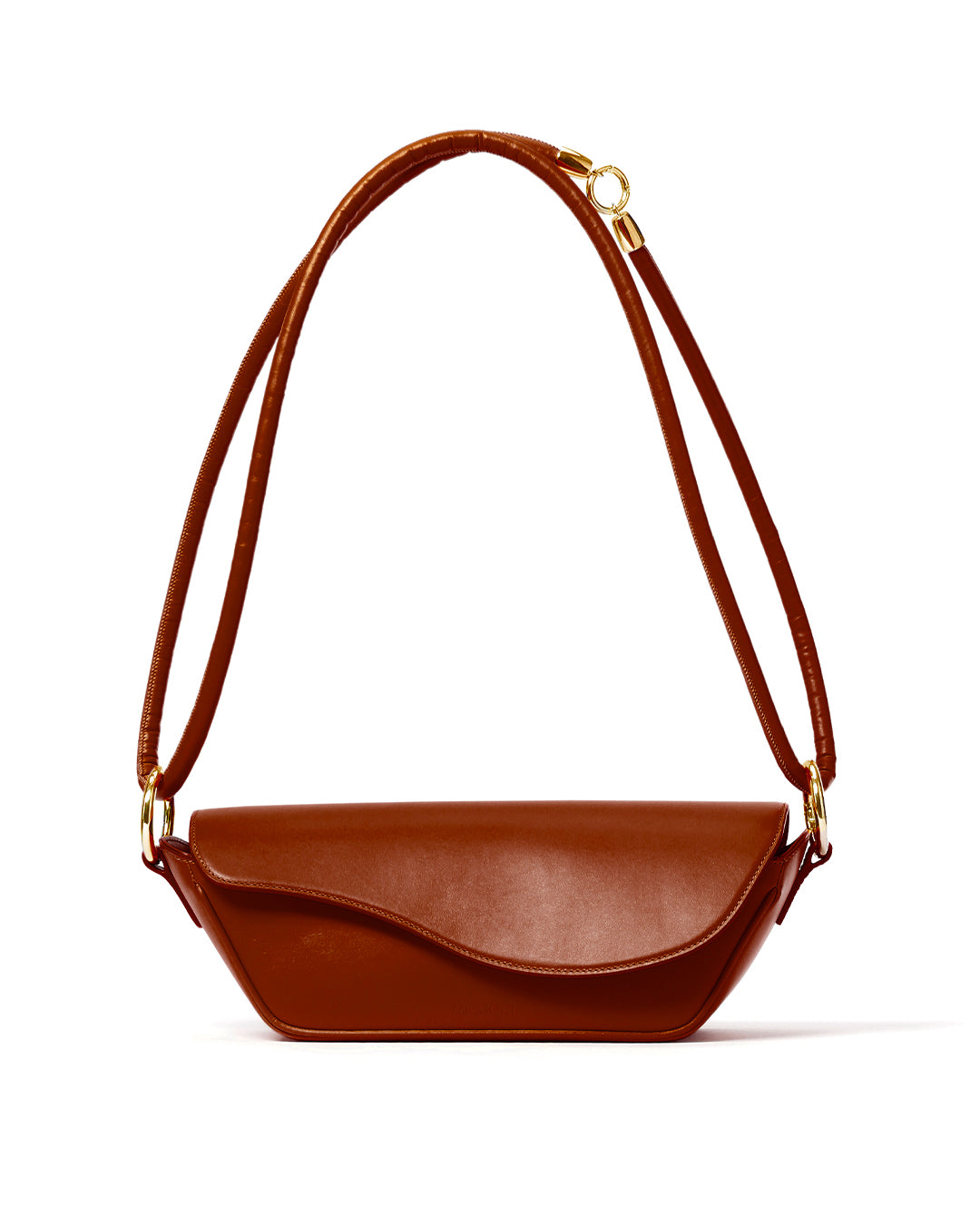 La Cannuccia Bag in brown, discover the baguette bag by Micucci Milano.